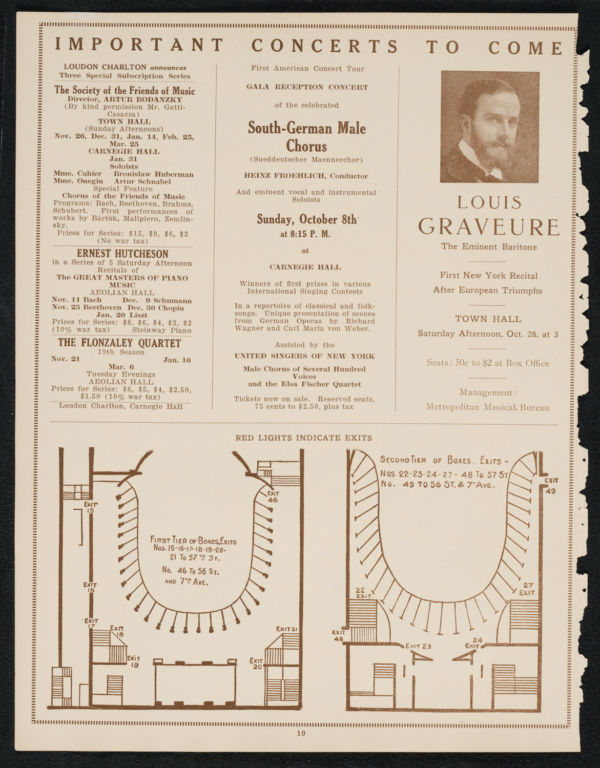 Beniamino Gigli, Tenor, October 8, 1922, program page 10