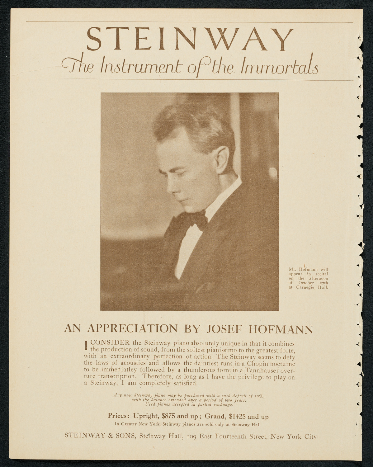New York Philharmonic, October 26, 1923, program page 4