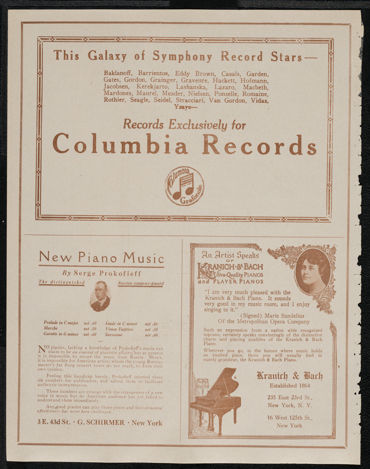 National Symphony Orchestra, March 1, 1921, program page 6