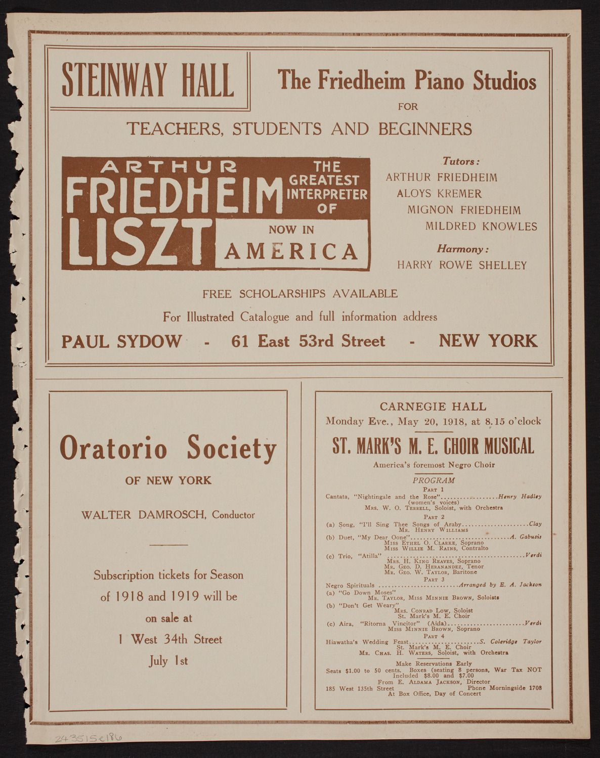 Meeting: American Geographical Society of New York, May 15, 1918, program page 11