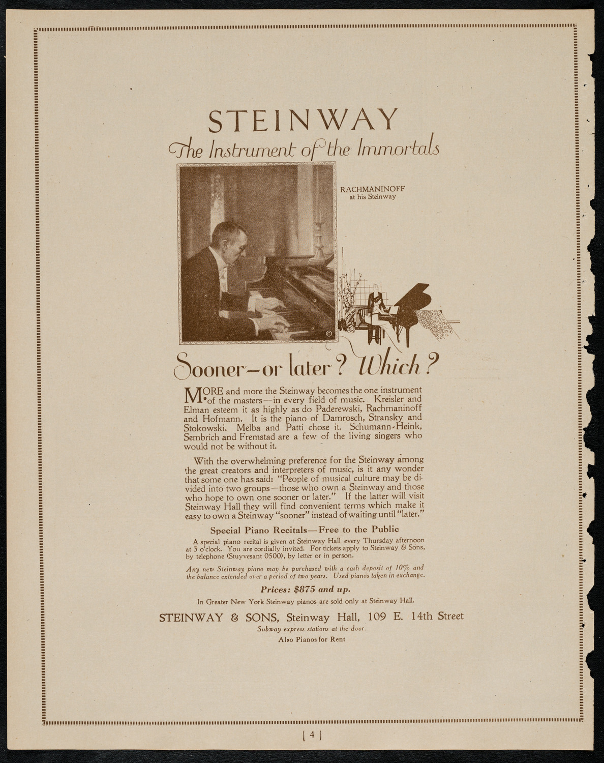 Philadelphia Orchestra, March 28, 1922, program page 4