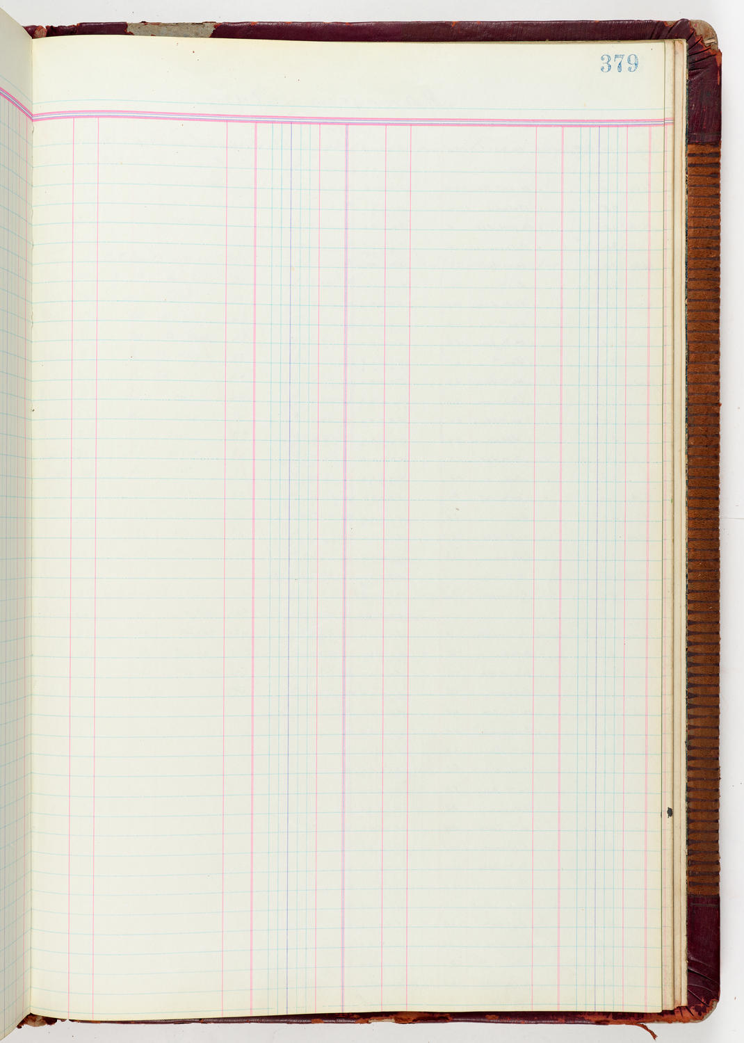 Music Hall Accounting Ledger Journal, volume 6, page 379