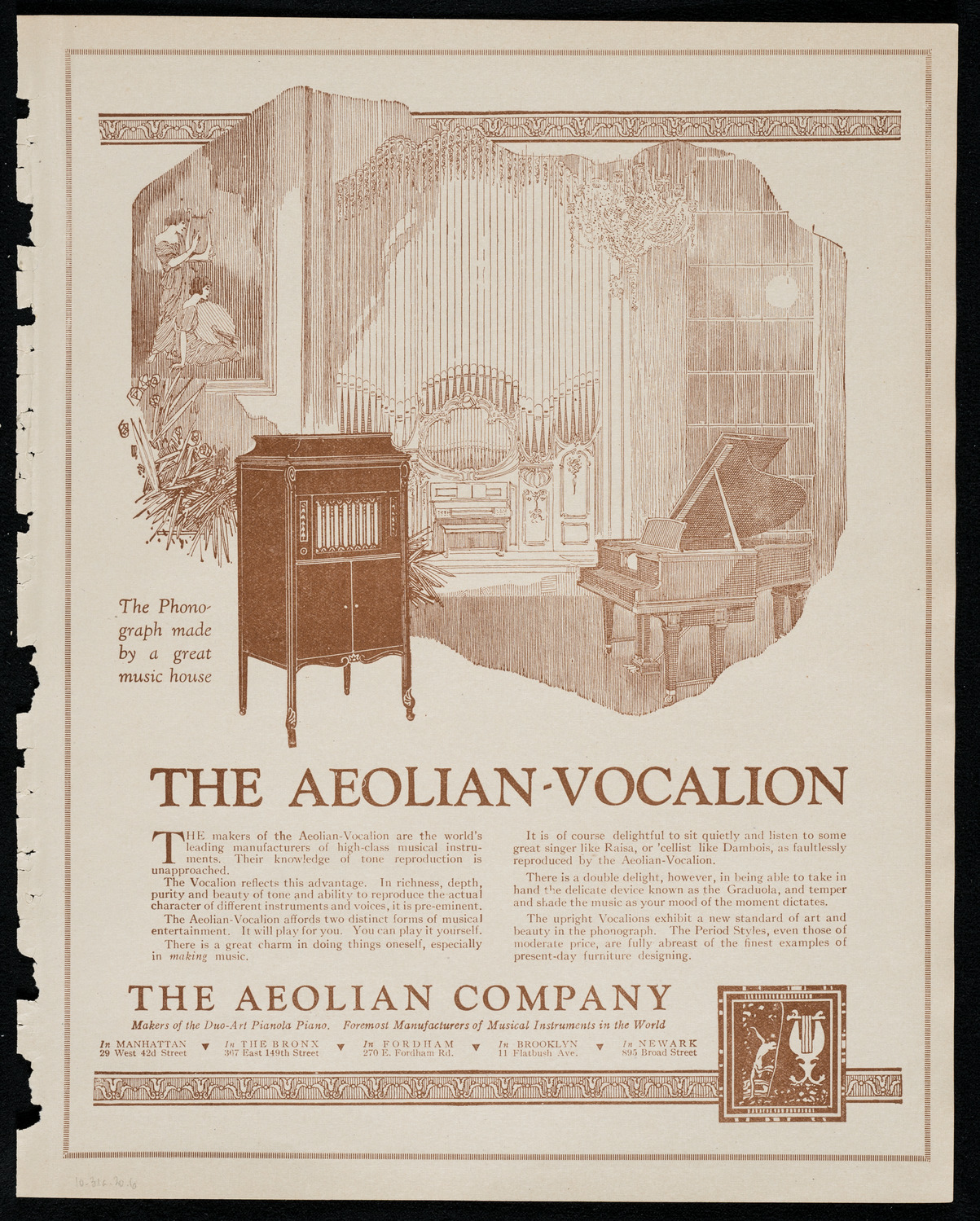Efrem Zimbalist, Violin, October 31, 1920, program page 11