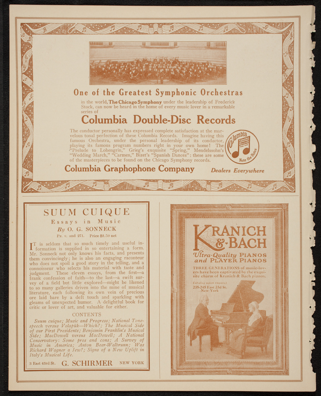 Cincinnati Symphony Orchestra, January 9, 1917, program page 6