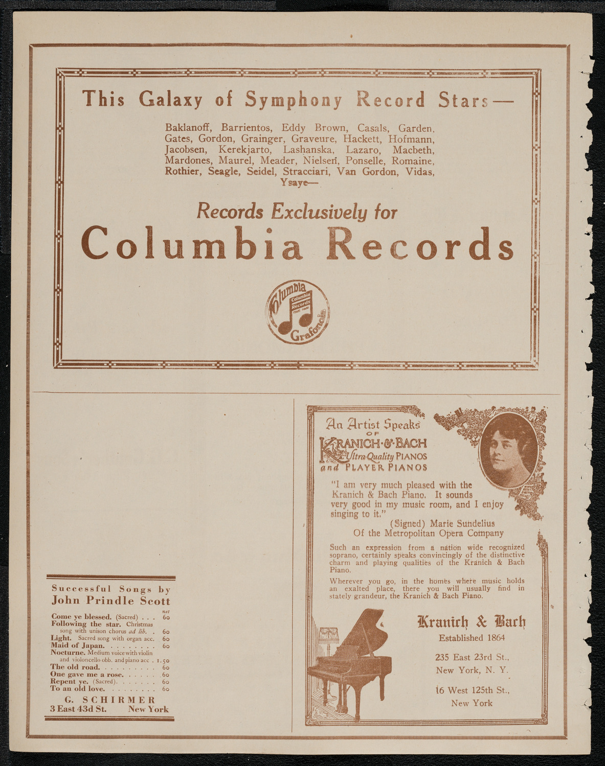 New York Philharmonic, March 4, 1921, program page 6