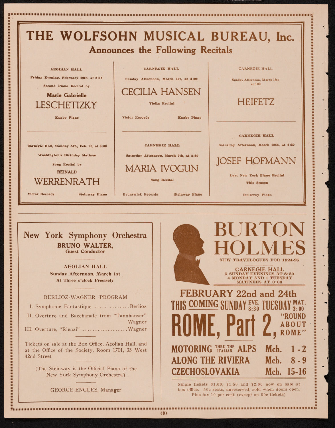 Symphony Concert for Young People, February 21, 1925, program page 8