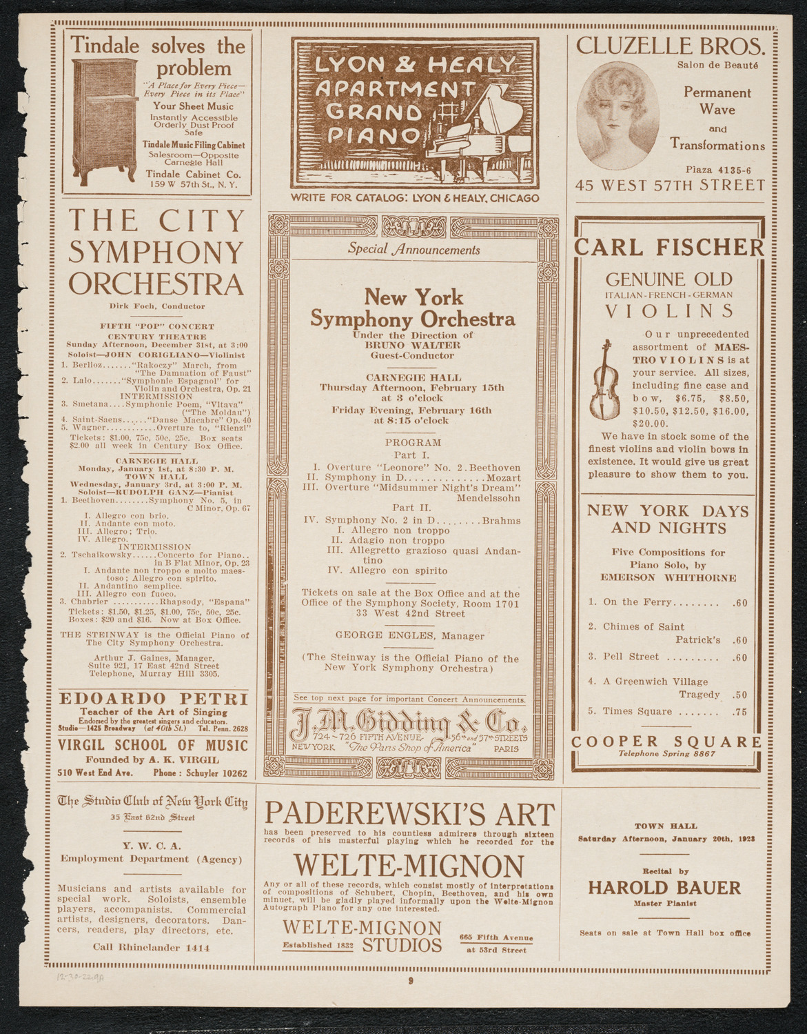 Symphony Concert for Young People, December 30, 1922, program page 9
