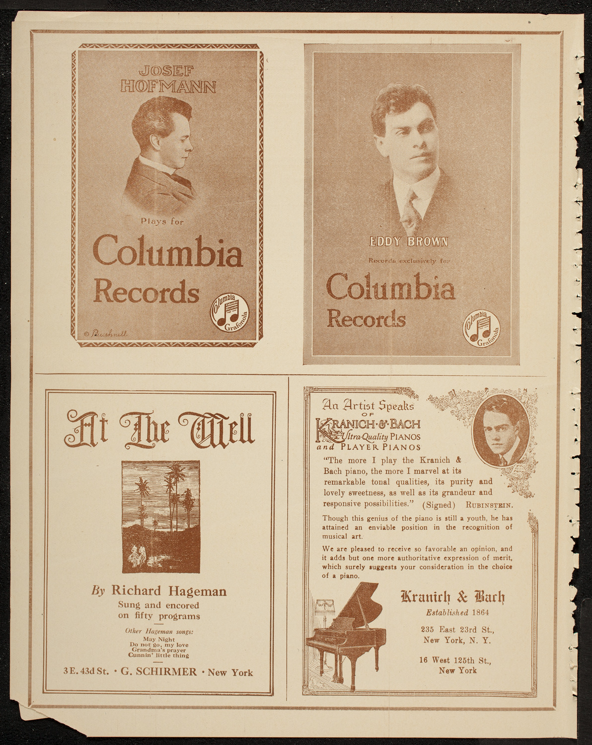 Cantor Mordecai Hershman, June 9, 1920, program page 6