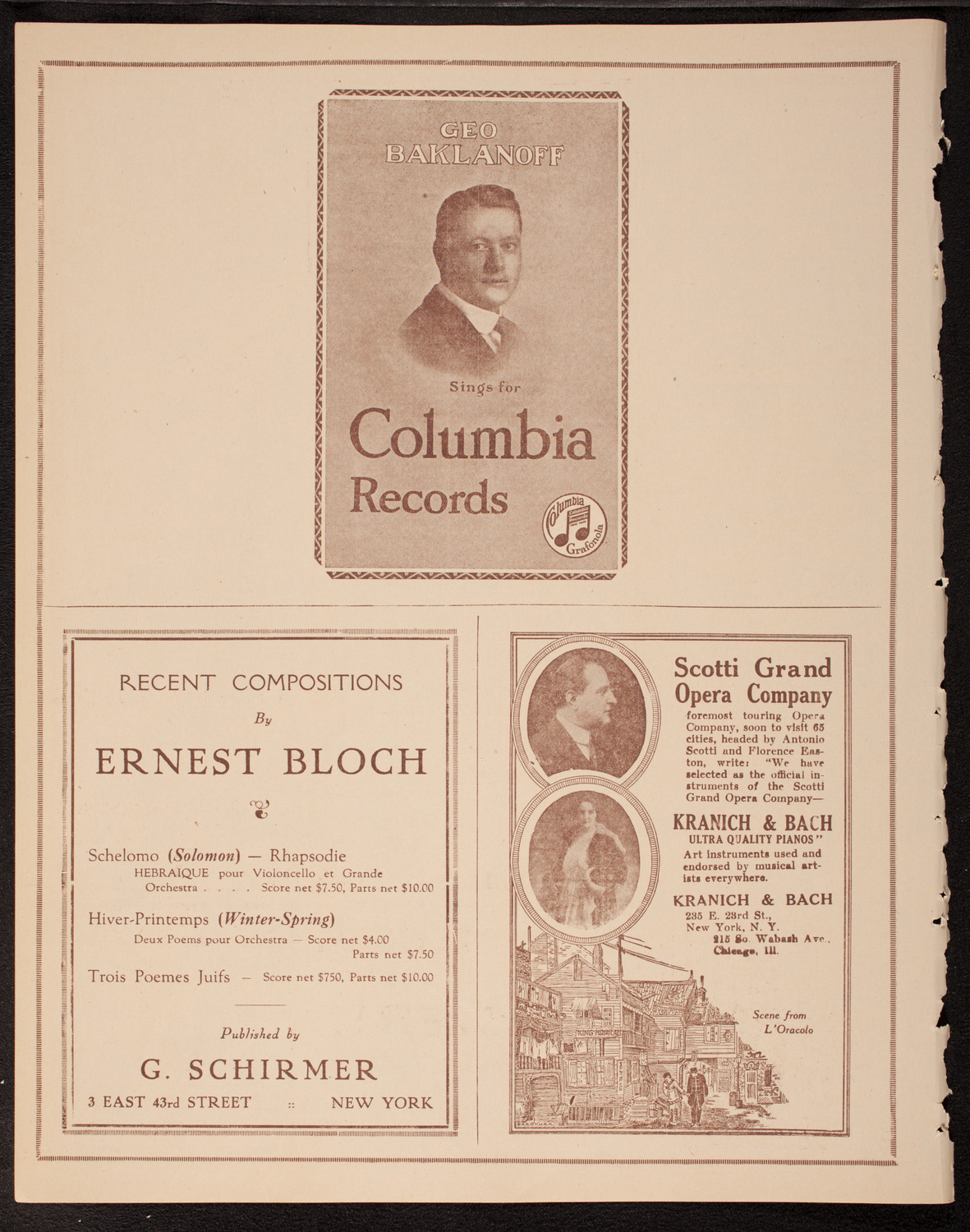 New Symphony Orchestra, November 7, 1919, program page 6