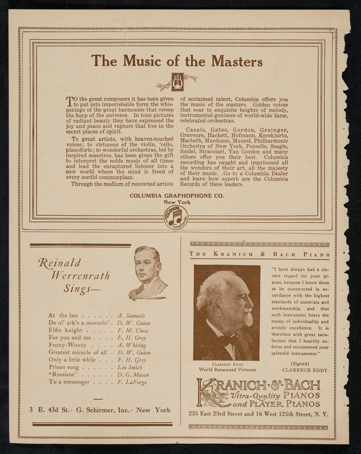 New York Philharmonic, March 2, 1923, program page 6