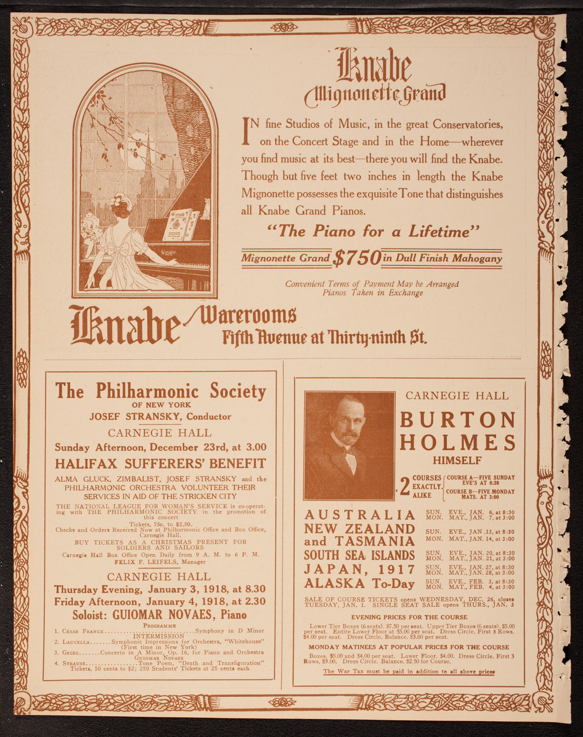 Columbia University Chorus, December 20, 1917, program page 12