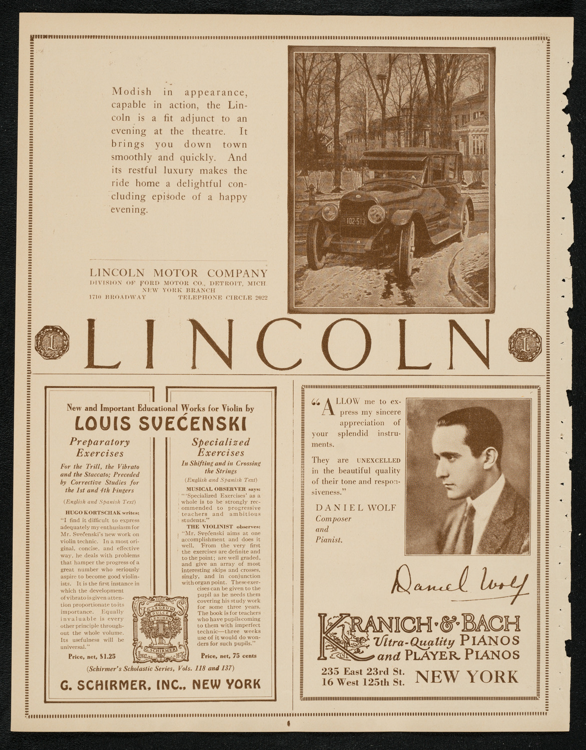 Philadelphia Orchestra, March 25, 1924, program page 6
