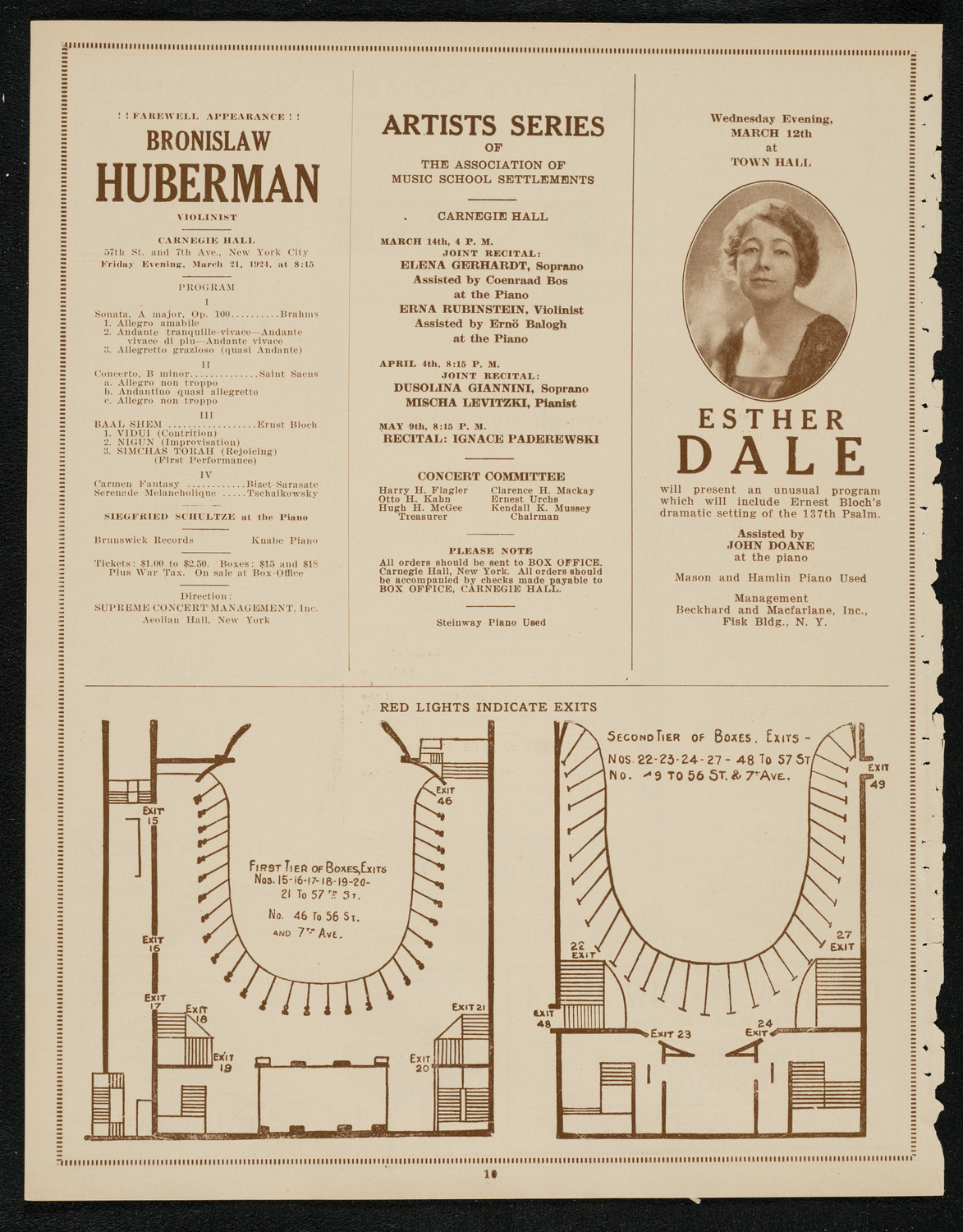 Philadelphia Orchestra, March 11, 1924, program page 10