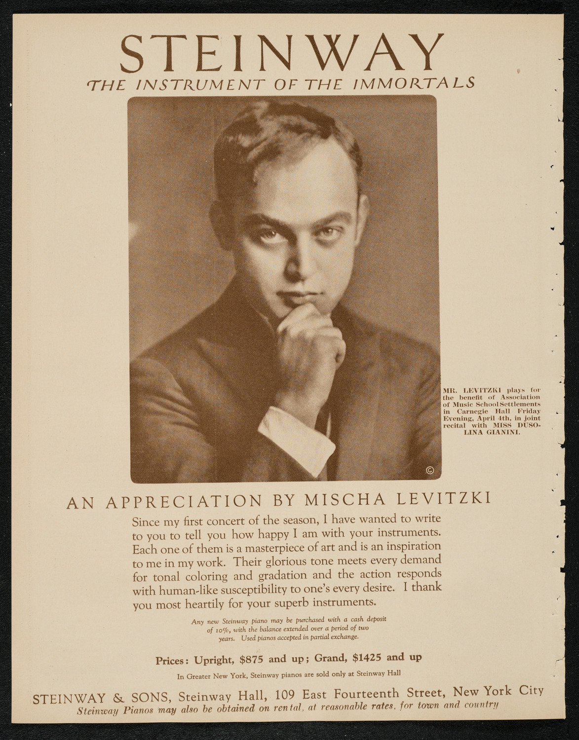 New York Philharmonic Students' Concert, April 2, 1924, program page 4