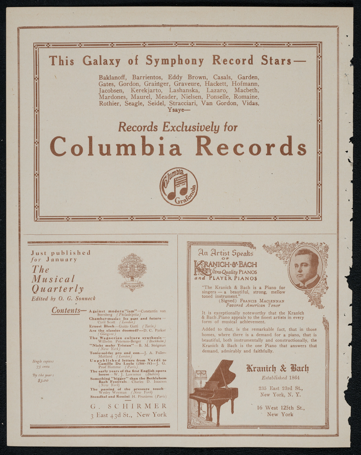 National Symphony Orchestra, February 2, 1921, program page 6