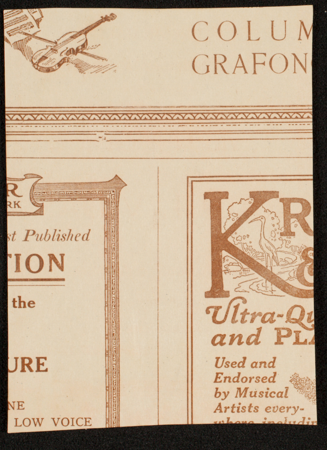 Raoul Vidas, Violin, December 8, 1918, program page 2