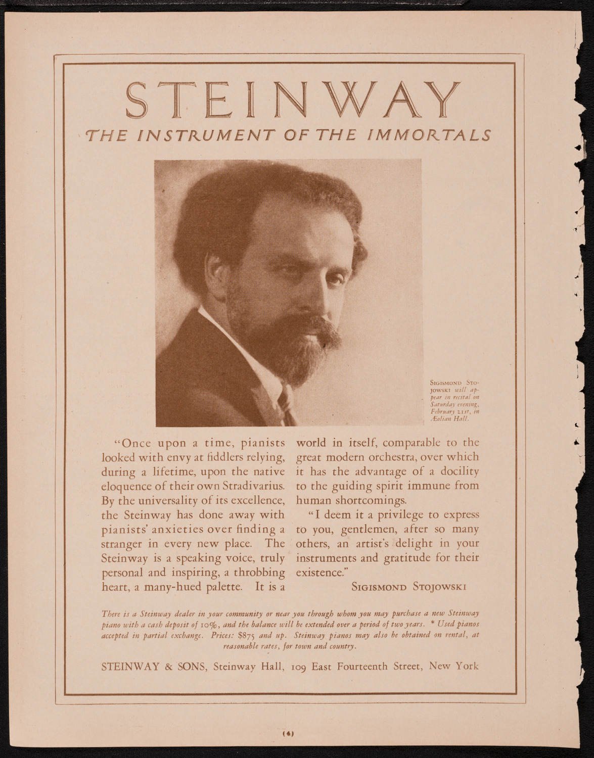 State Symphony Orchestra of New York, February 17, 1925, program page 5