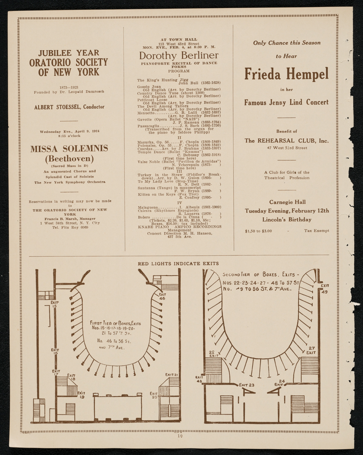 State Symphony Orchestra of New York, January 23, 1924, program page 10