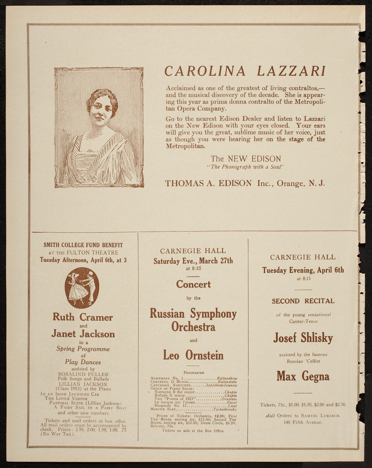 People's Liberty Chorus, March 26, 1920, program page 2