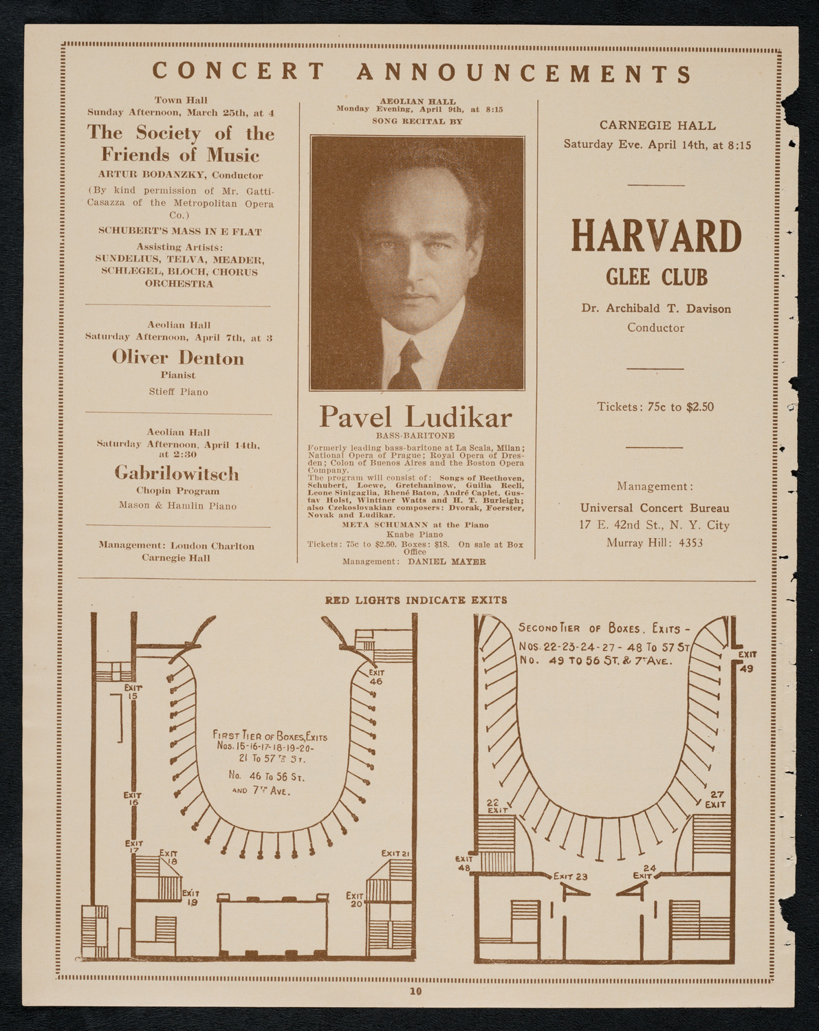 New York Symphony Orchestra, March 22, 1923, program page 10