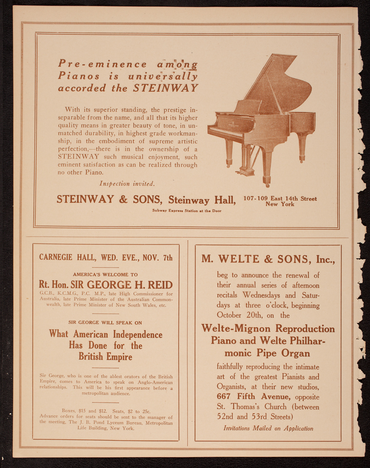 New York Symphony Orchestra, October 25, 1917, program page 4