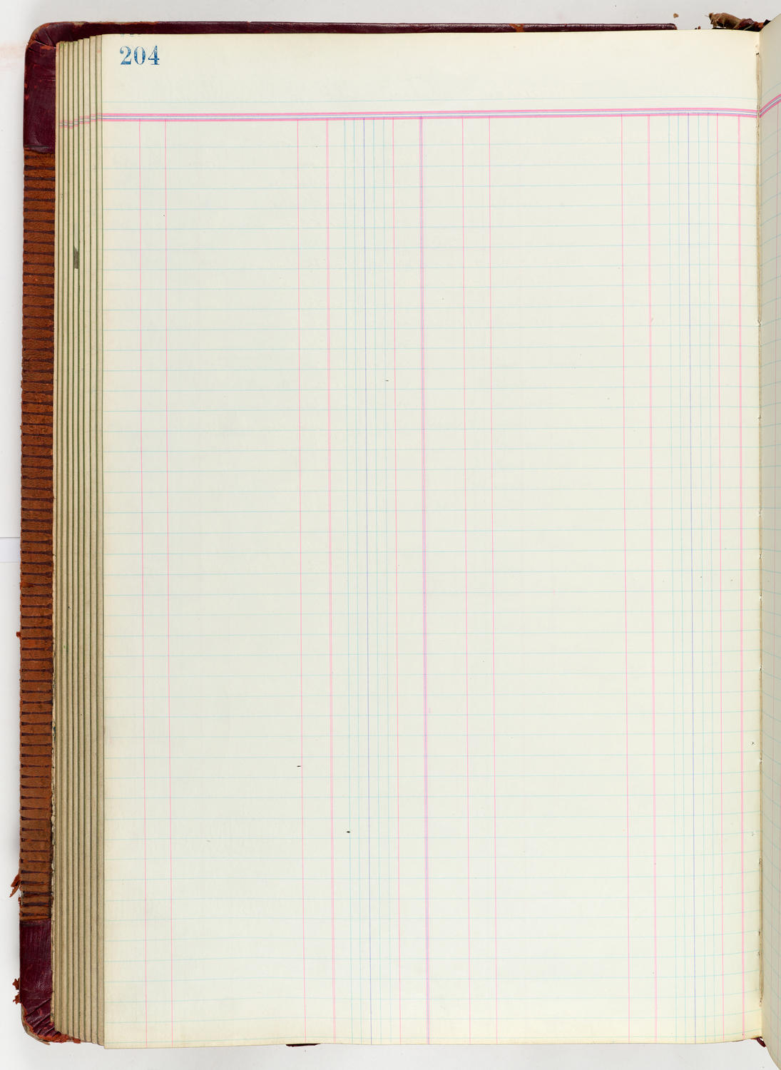 Music Hall Accounting Ledger Journal, volume 6, page 204
