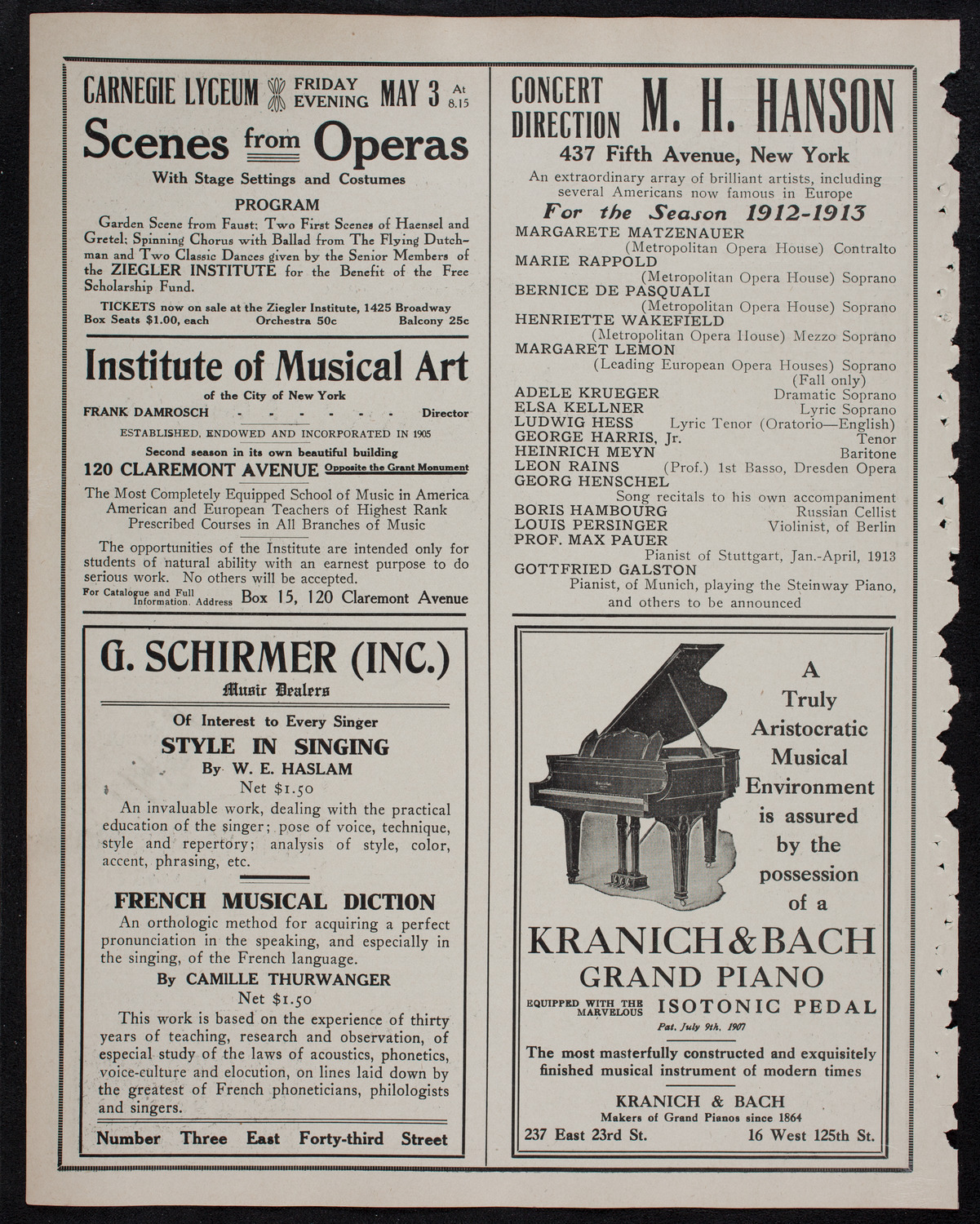 People's Symphony Concert, April 14, 1912, program page 6