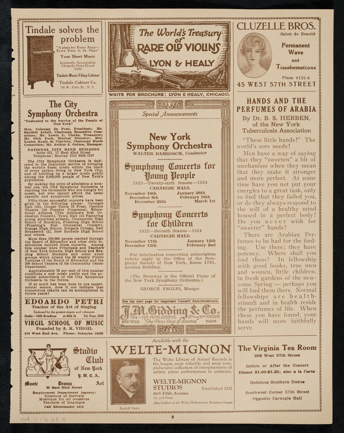 Graduation: Columbia University College of Pharmacy of the City of New York, May 17, 1923, program page 9