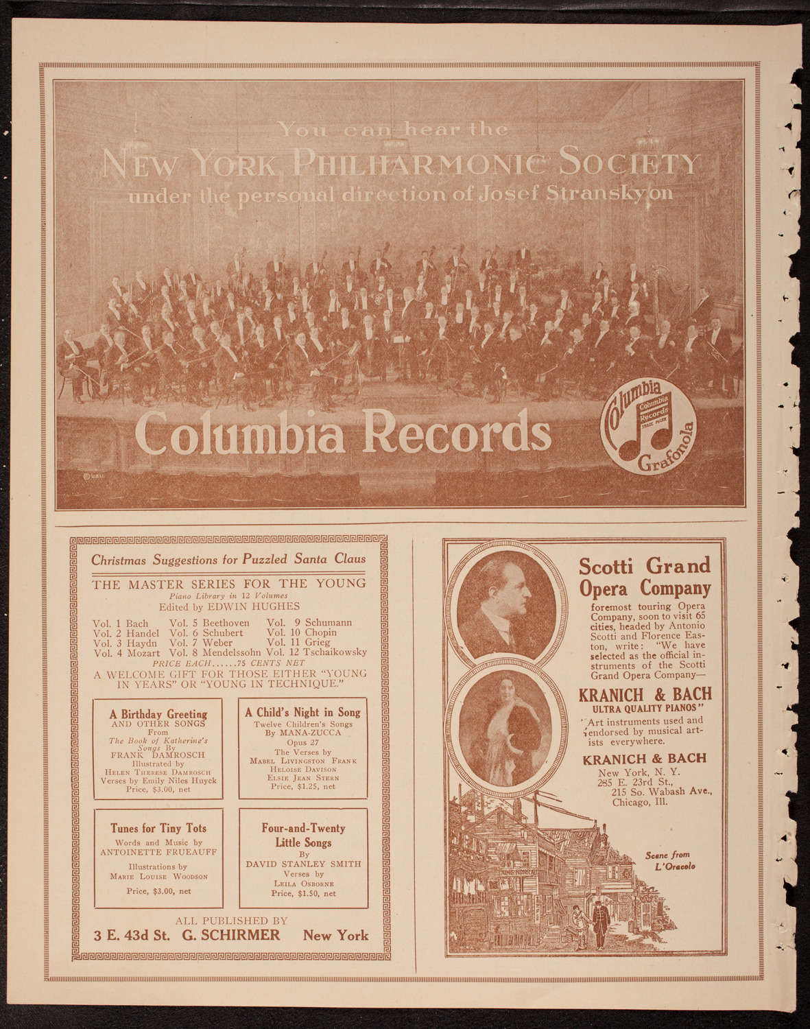 New Symphony Orchestra, December 26, 1919, program page 6