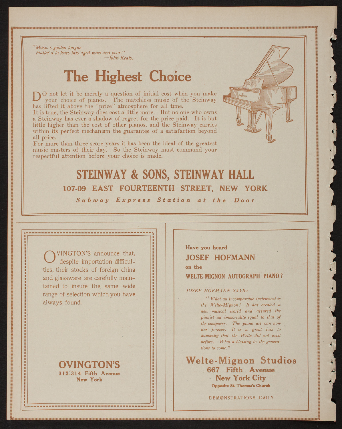 Meeting: The Humanitarian Cult, March 18, 1918, program page 4