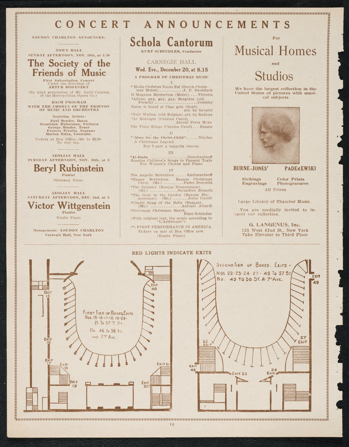 Oratorio Society of New York, November 22, 1922, program page 10