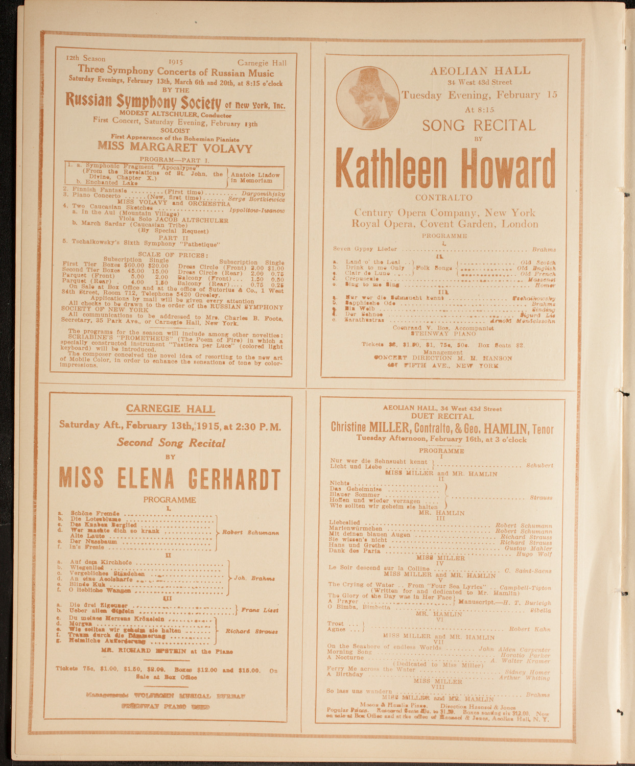 Hampton Institute Meeting and Concert, February 8, 1915, program page 10