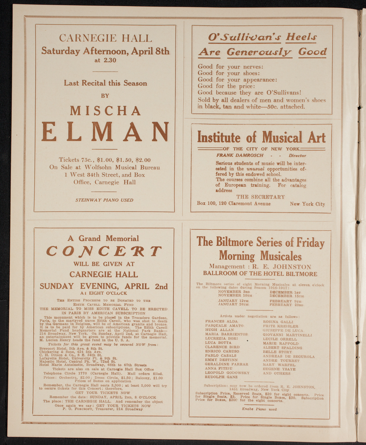 Newman Traveltalks: Chile, March 12, 1916, program page 2