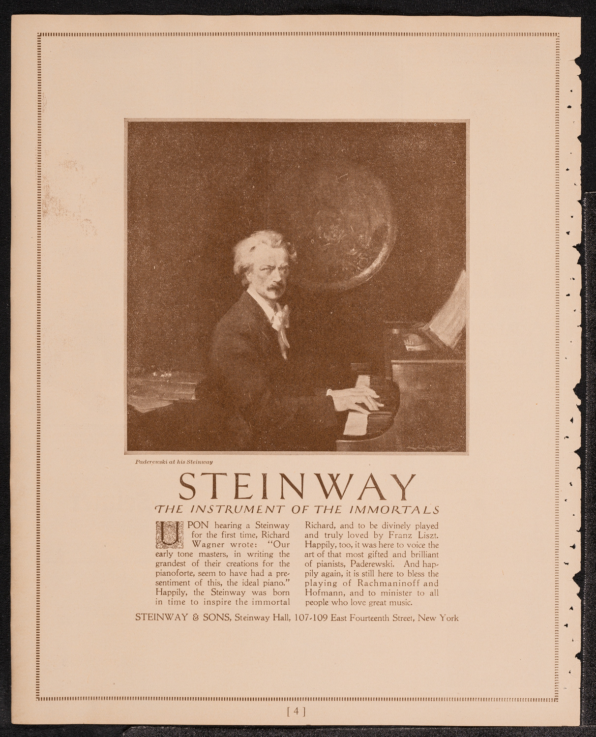 Josef Stopak, Violin, October 16, 1921, program page 4