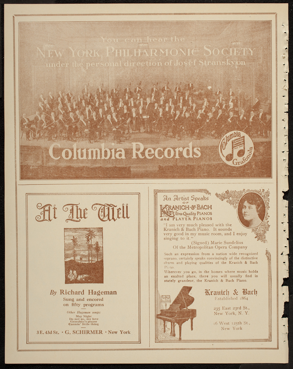 Reception and Concert for Benjamin Schlesinger, March 12, 1920, program page 6