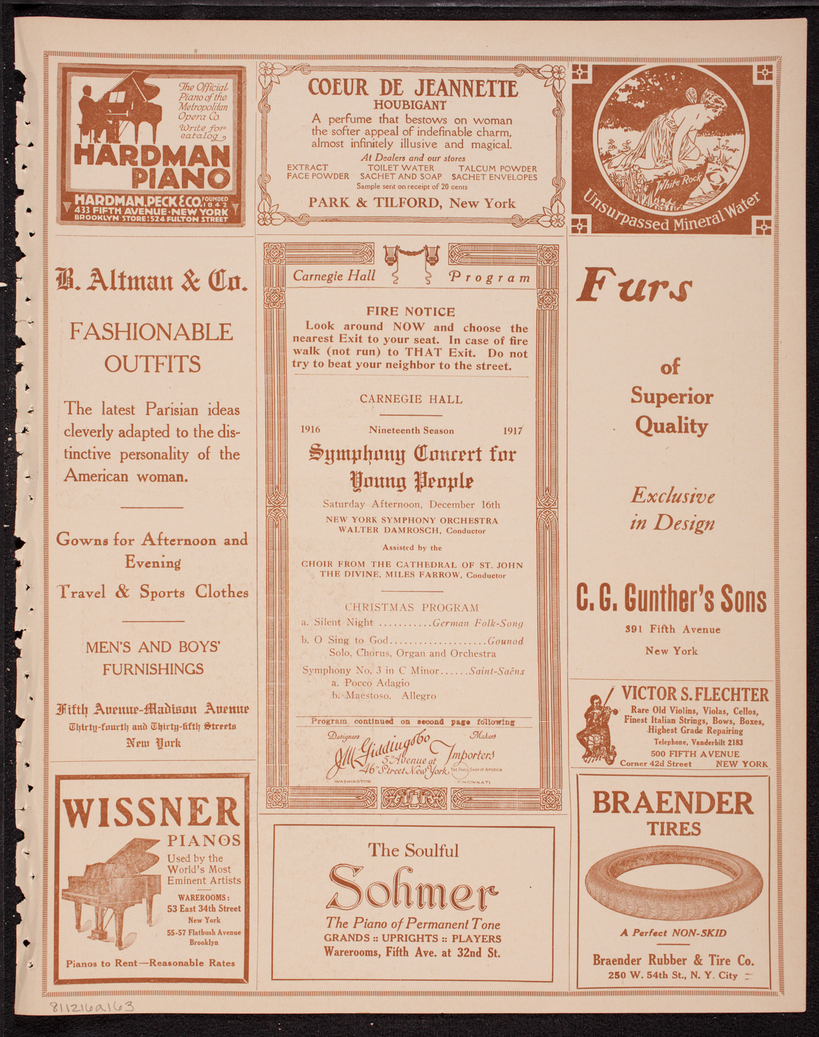 Symphony Concert for Young People, December 16, 1916, program page 5