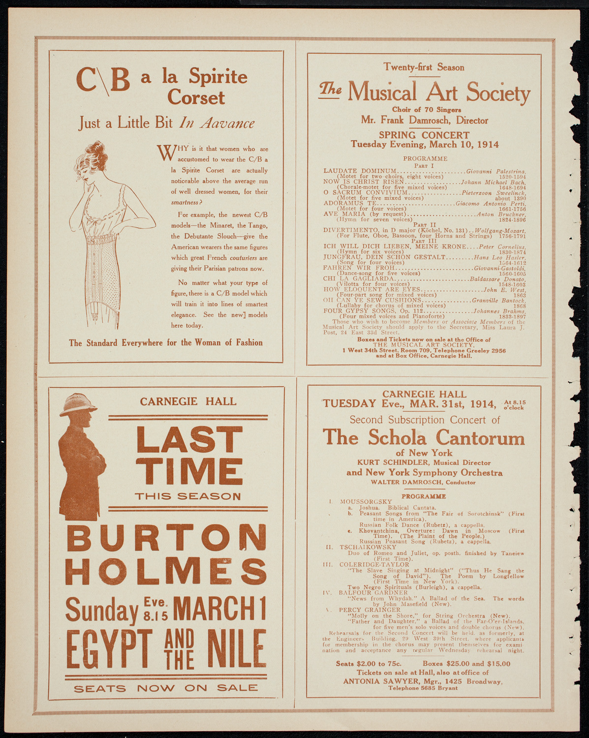 New York Philharmonic, February 27, 1914, program page 8
