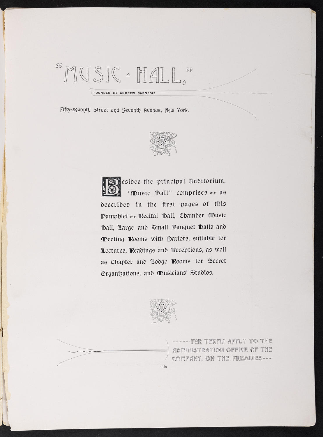 Opening Week Music Festival: Opening Night of Carnegie Hall, May 5, 1891, souvenir program page 60