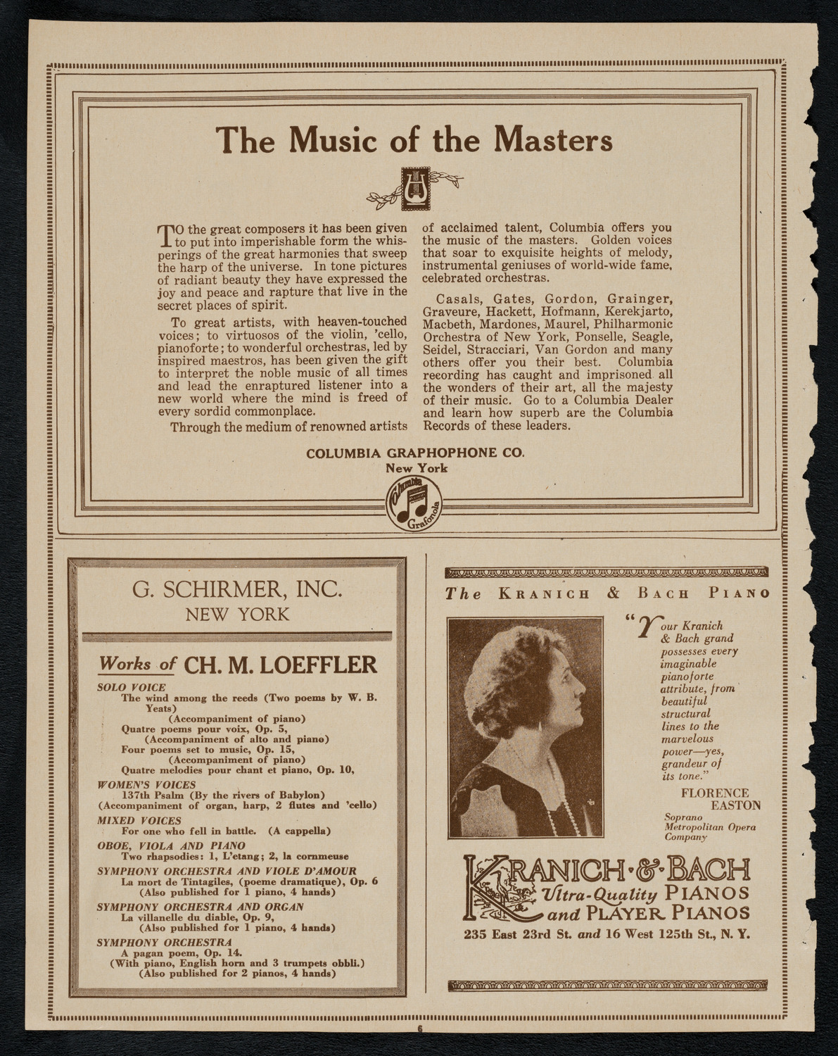 Anna Meitschik, Contralto, and Michael Press, Violin, March 17, 1923, program page 6