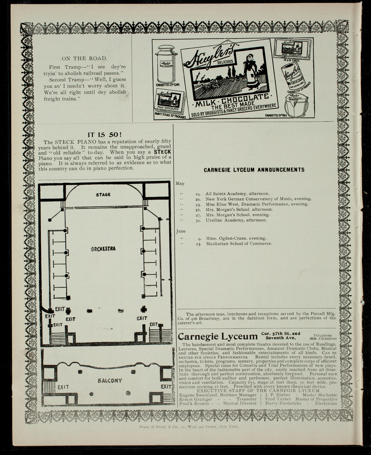 Commencement Exercises of the New York School of Expression, May 17, 1904, program page 4
