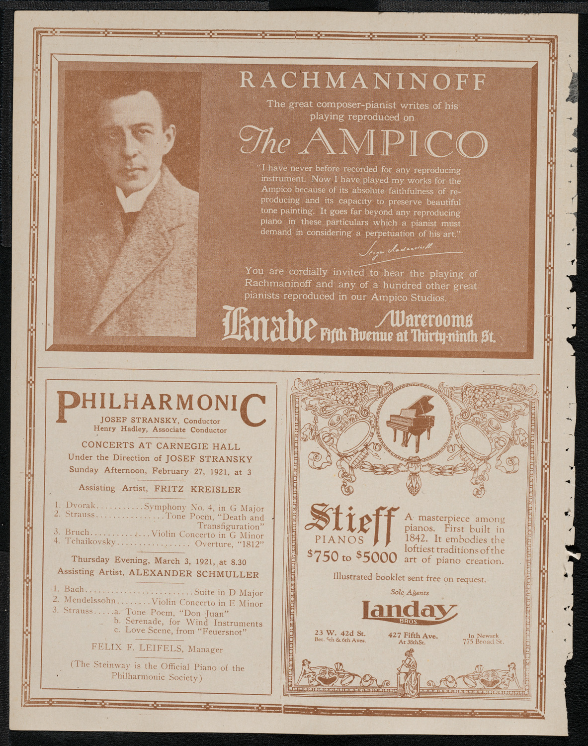 National Symphony Orchestra, February 26, 1921, program page 12