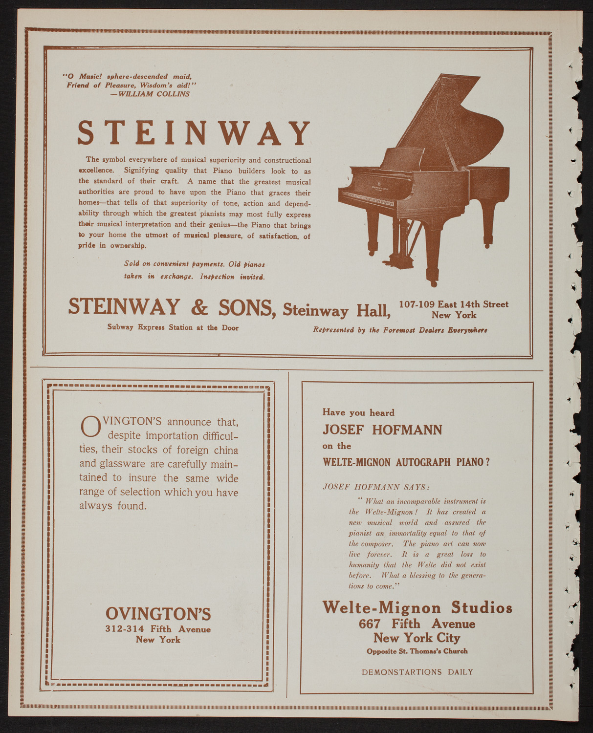 New York Philharmonic, February 9, 1918, program page 4