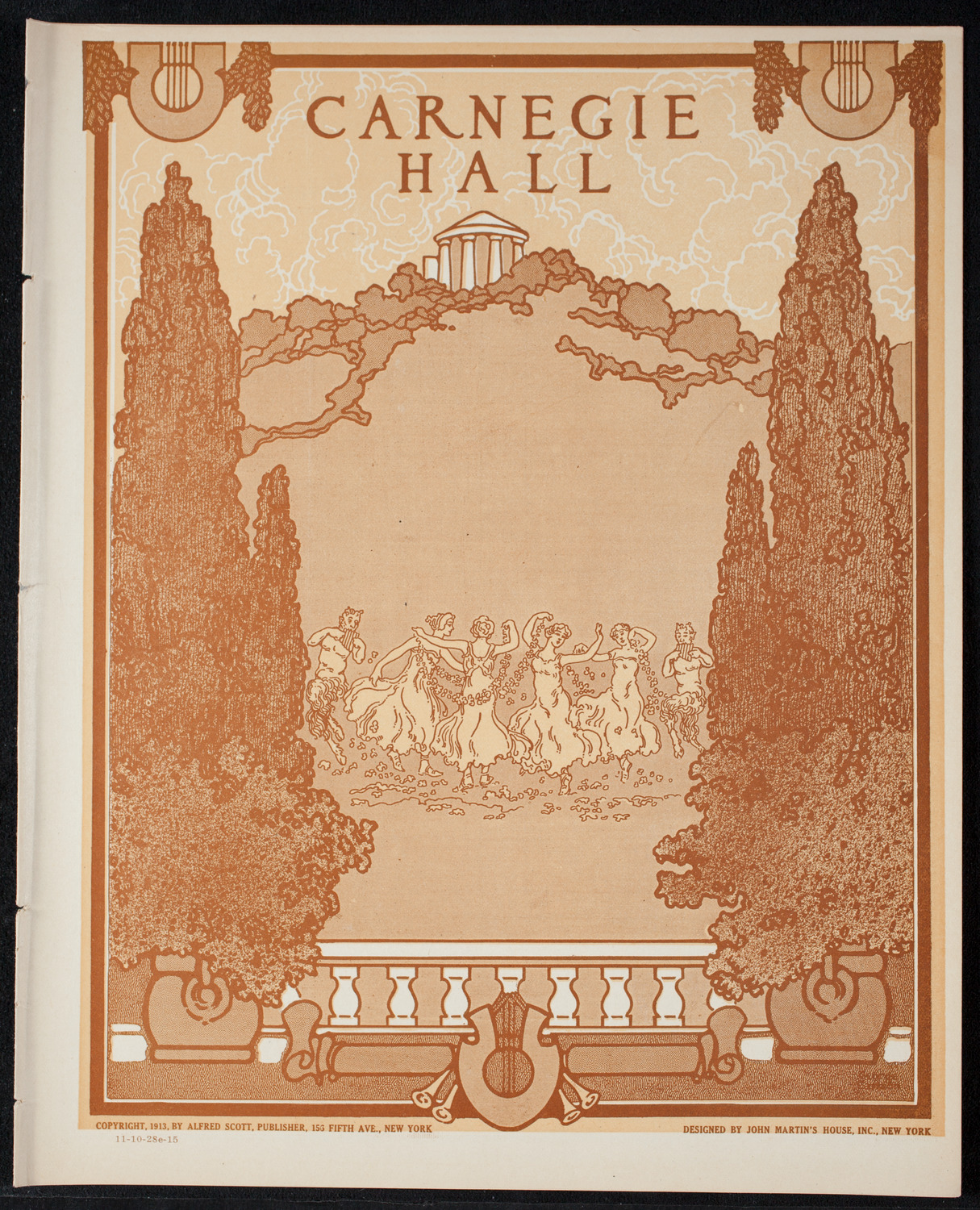 New York Philharmonic, October 28, 1915, program page 1
