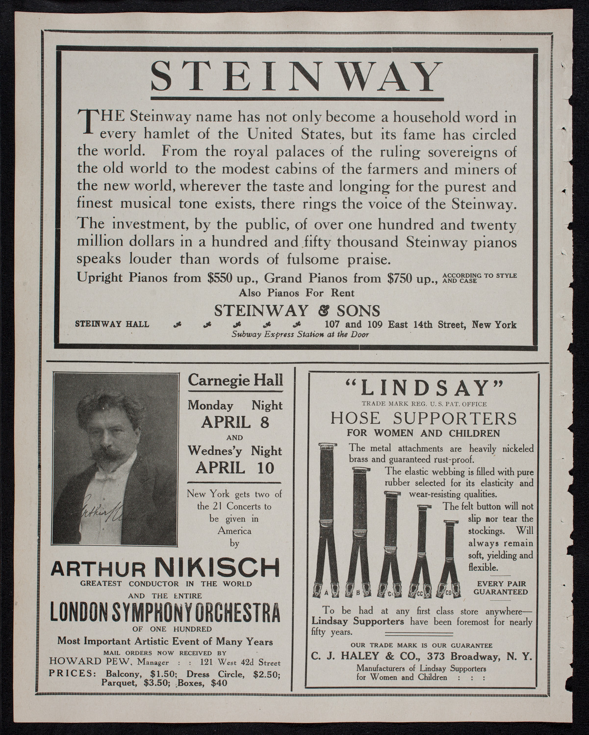 Russian Symphony Society of New York, January 27, 1912, program page 4