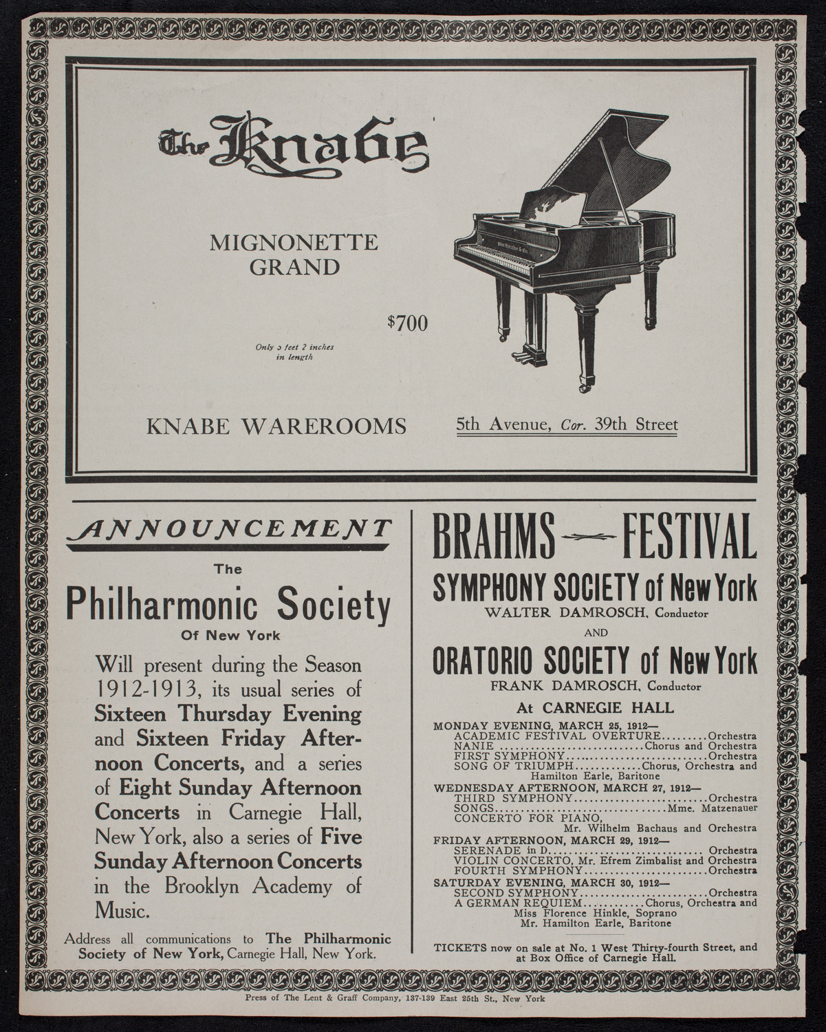 Symphony Concert for Young People, March 16, 1912, program page 12