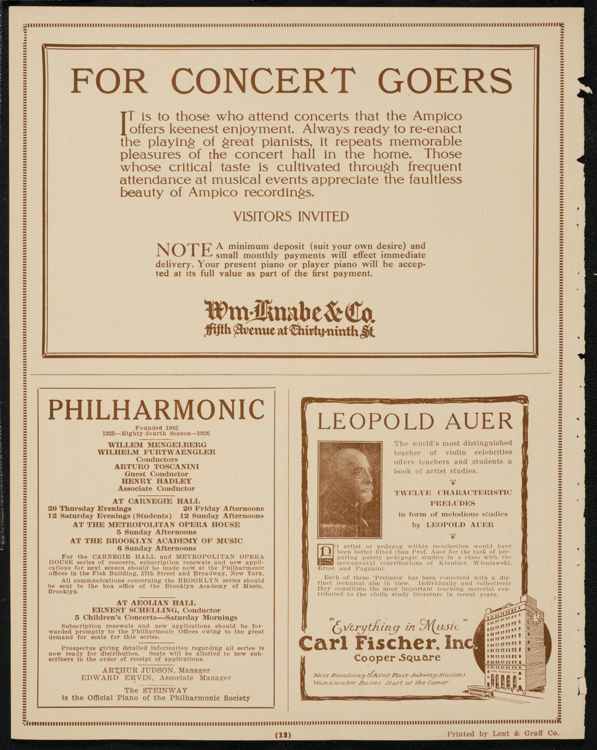 Meeting: Columbia Presbyterian Medical Center, April 30, 1925, program page 12