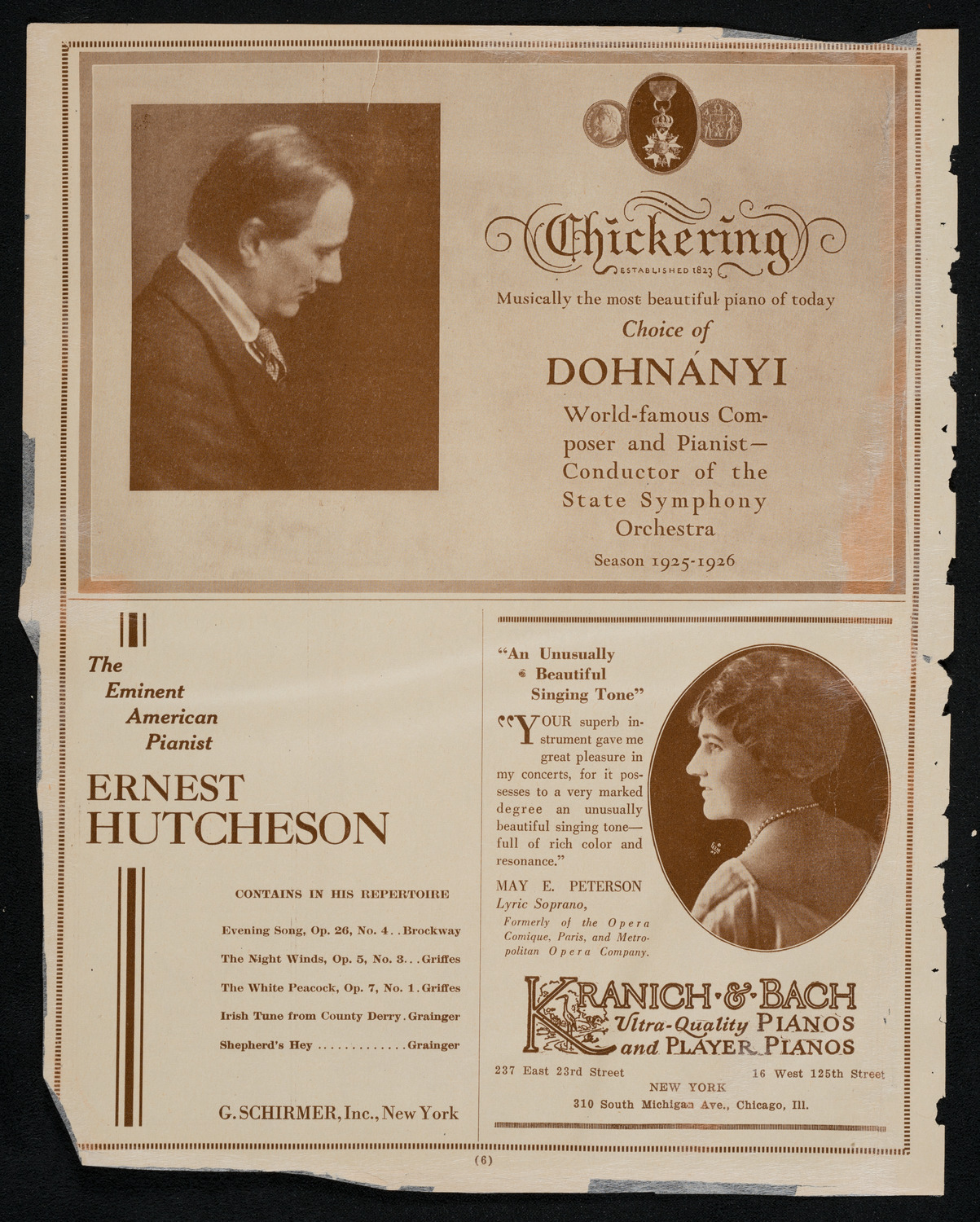 New York Symphony Orchestra, December 3, 1925, program page 6