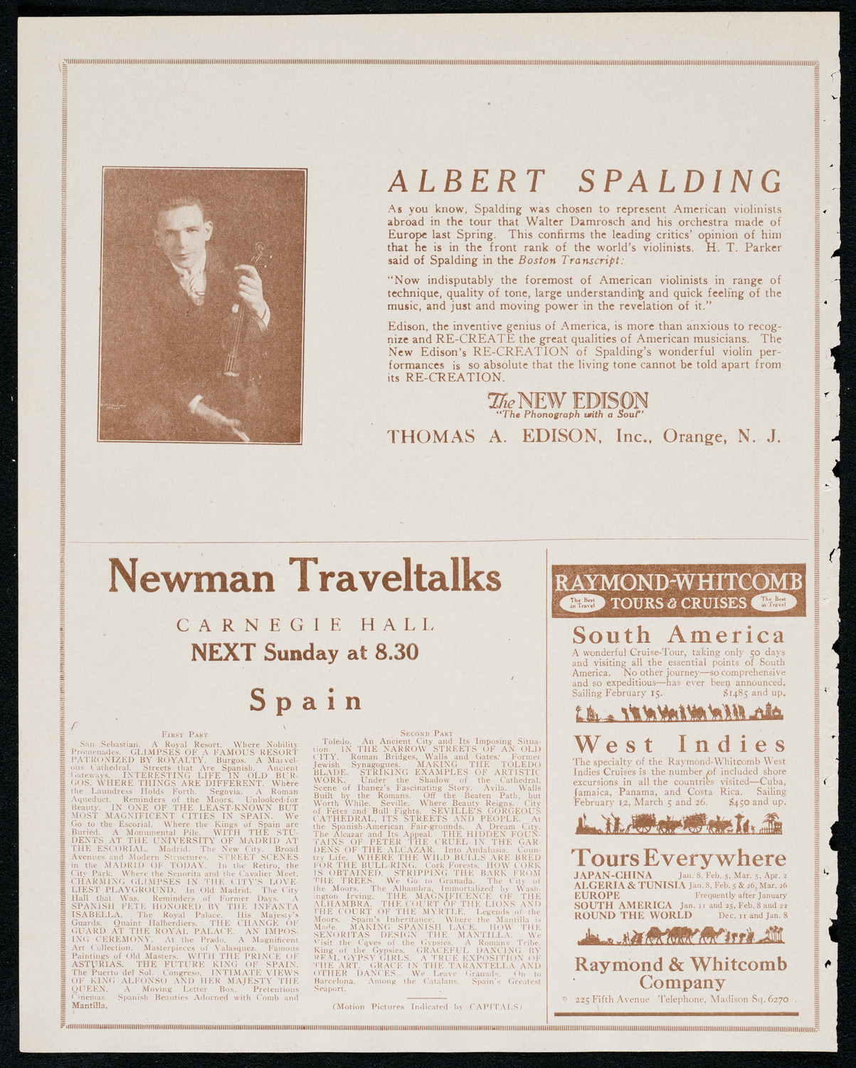 Newman Traveltalks: Constantinople and Turkey, December 5, 1920, program page 2
