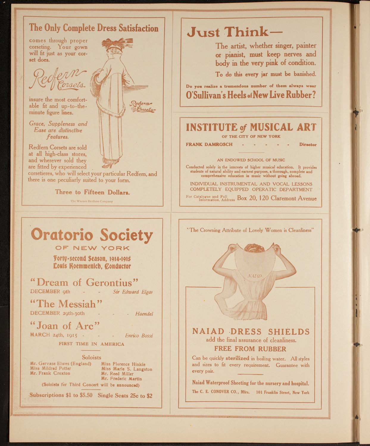 New York Philharmonic, December 6, 1914, program page 2
