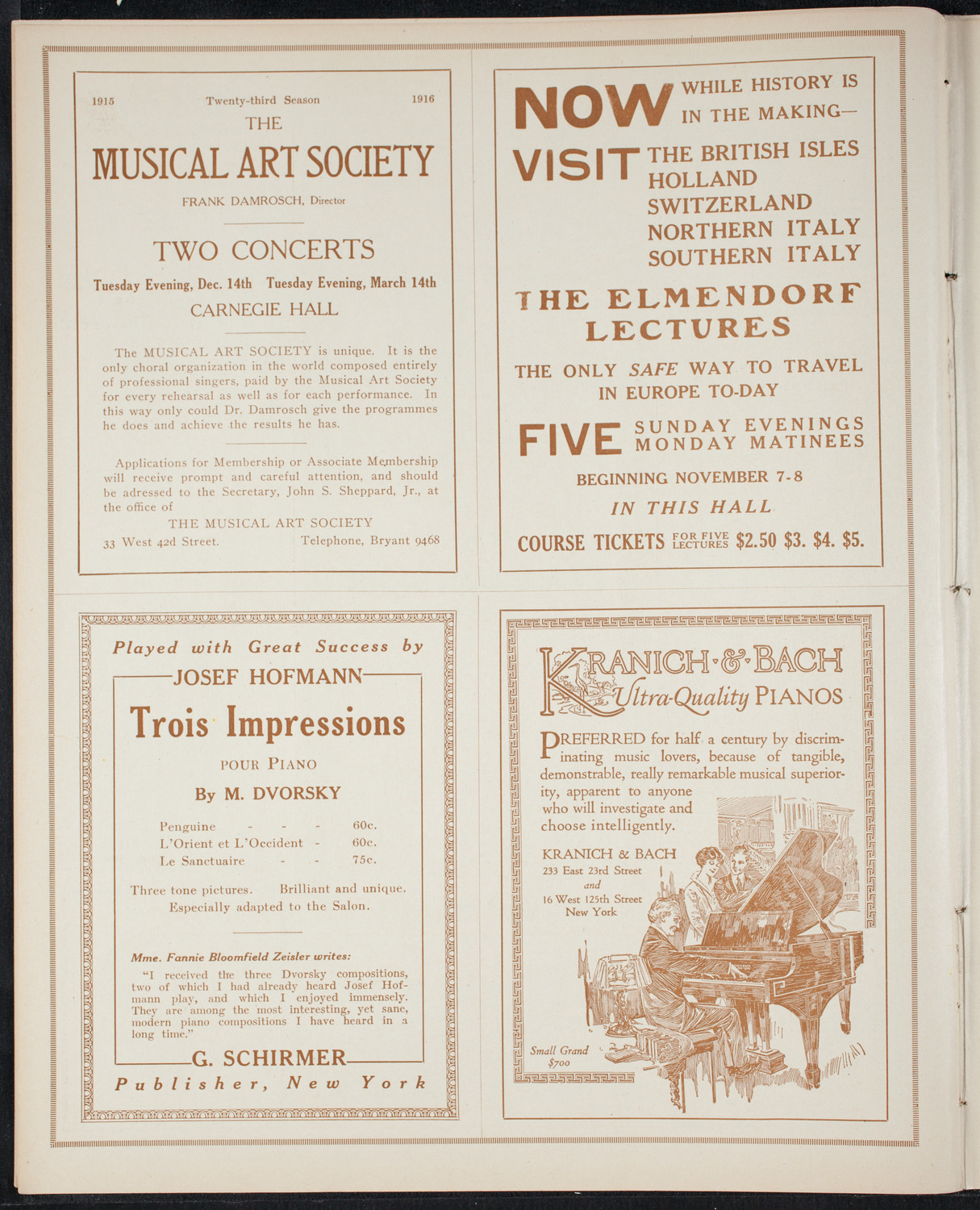 New York Philharmonic, October 28, 1915, program page 6